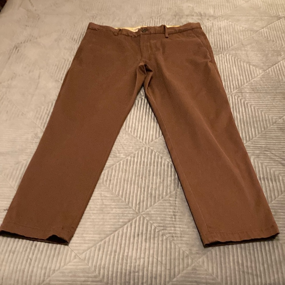 Banana Republic Men's Rapid Movement Brown Chino Slim Fit Size 36x30 EUC